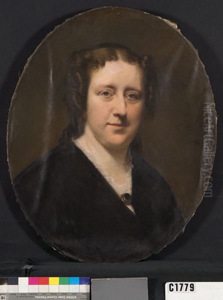 Johanna Maria Walkart (1814-1892). Echtgenote van Jeronimo de Bosch Kemper Oil Painting by Therese Schwartze