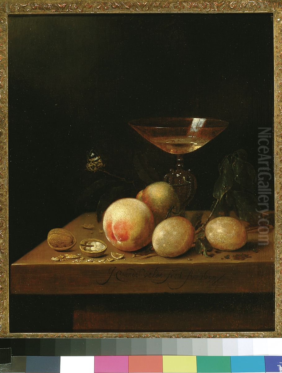 Still Life with Fruit Oil Painting by Jan Jansz van de Velde