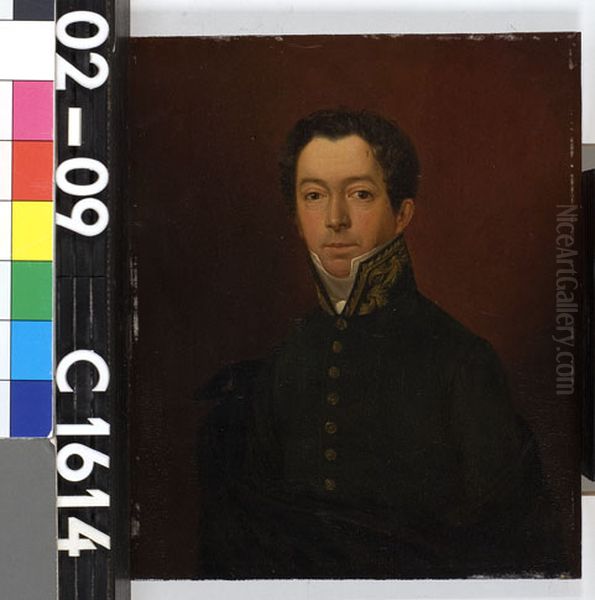 Jonkheer Etienne Charles Francois van Schuylenburch (1799-1844) Oil Painting by Jan Baptist Van Der Hulst