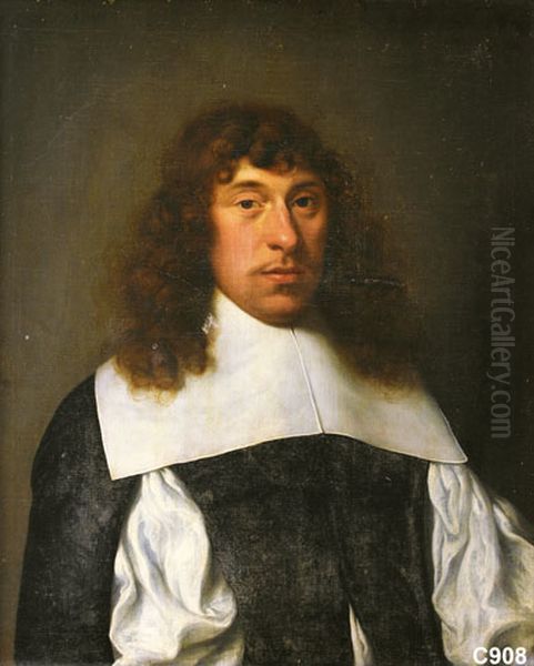 Portrait of Jan Merens (1617-1661) Oil Painting by Jan Albertsz Rotius