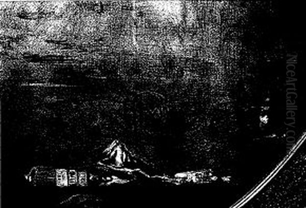 Portret van J.H. Mastenbroek Oil Painting by Huib Luns