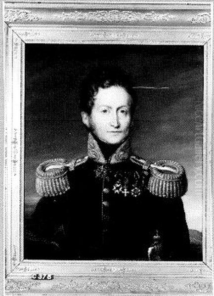 Thierry Juste (1786-1867), Baron de Constant Rebecque Oil Painting by Jan Baptist Van Der Hulst