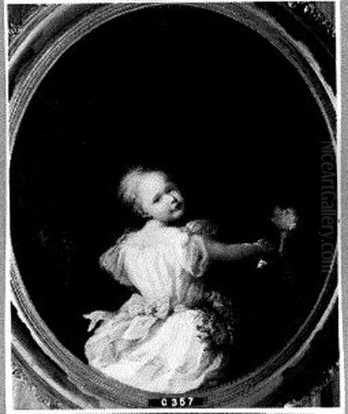 Justine Therese Civile (1855-1951), baronesse de Constant Rebecque de Villars Oil Painting by Anna Susanna Fries