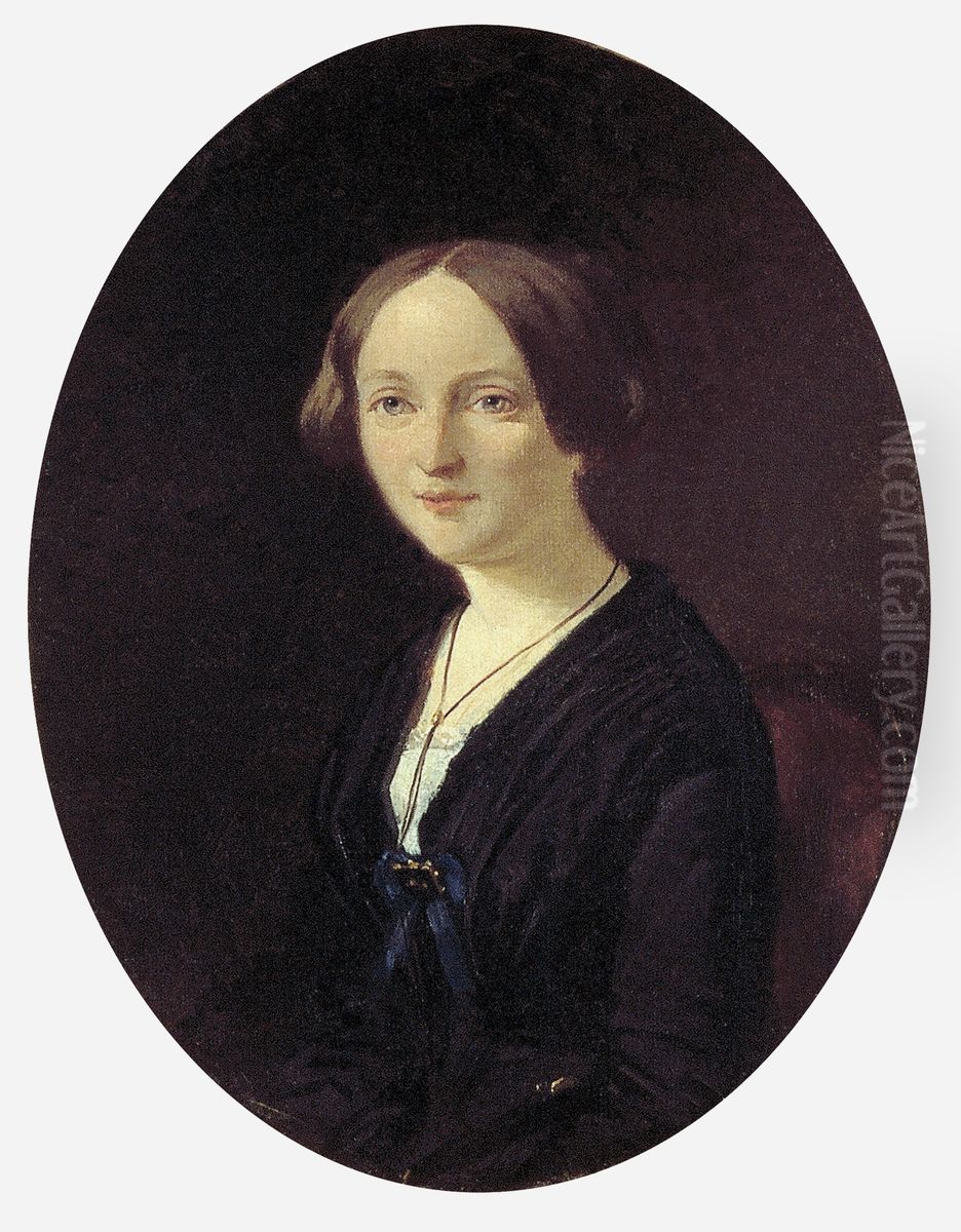 Adelaide Cornelia Henriette Gaymans (1832-1891) Oil Painting by Petrus Theodorus Van Wijngaerdt