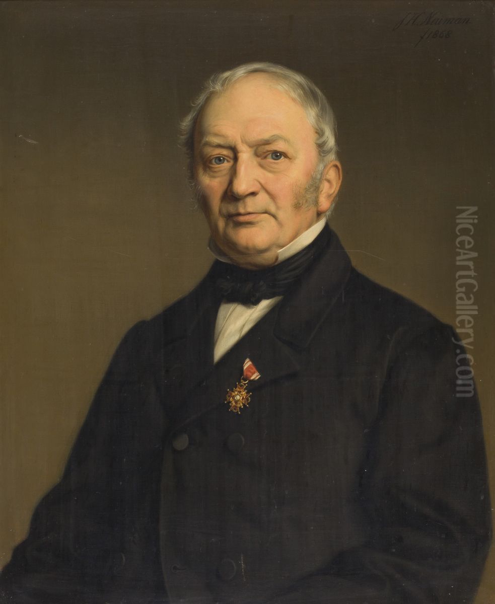 Portrait of Janus Singels Oil Painting by Johan Heinrich Neuman