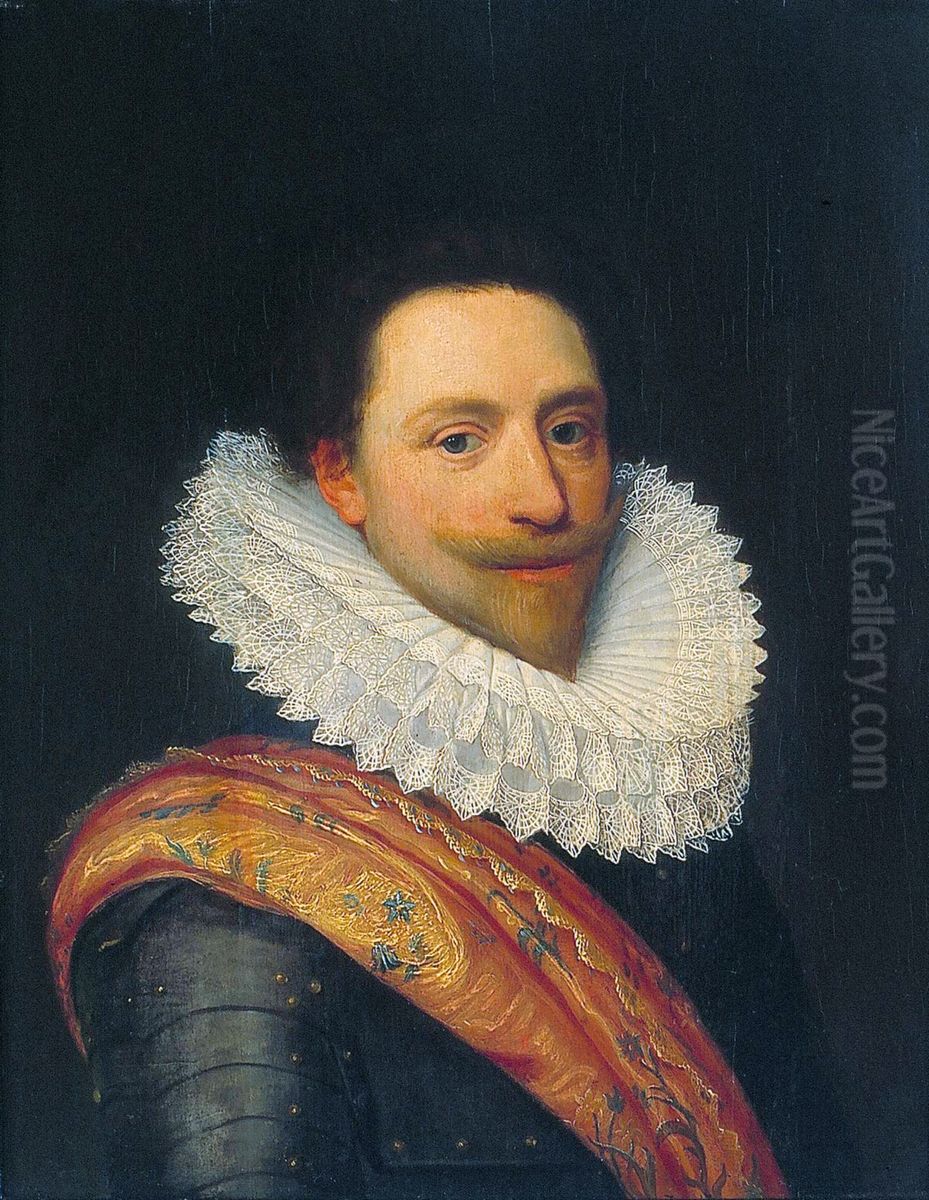 Portrait of Frederik Hendrik van Oranje-Nassau (1584-1647). Oil Painting by Michiel Jansz. van Mierevelt