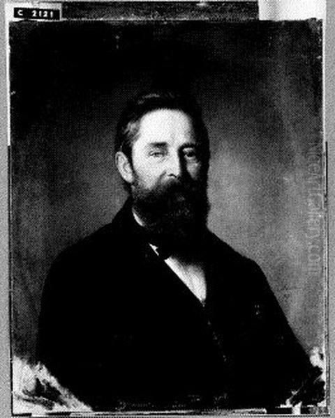 Portrait of E. Koster, married to J.D. Pitlo Oil Painting by Barend Leonardus Hendriks