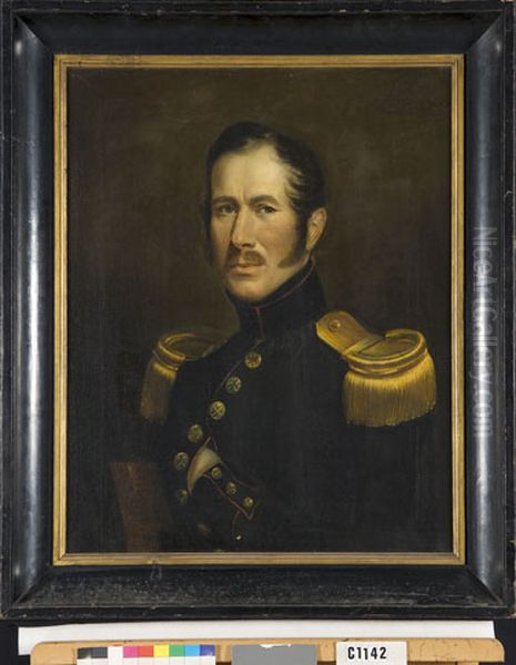 Portrait of Franz Wilhelm von Speicher (1788-1855) Oil Painting by Jan Kieft