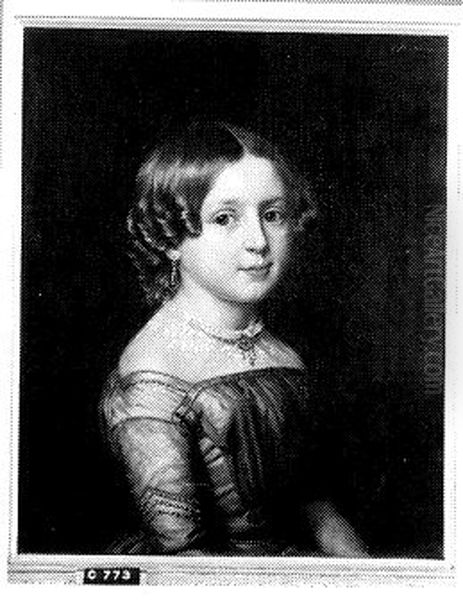 Woltera Egberta Johanna van Rees (1841-1926) Oil Painting by Johan Heinrich Neuman