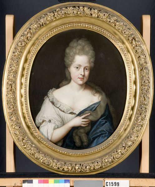 Portrait of Catharina Hoffer (1678-1707) Oil Painting by Johannes van Haensbergen