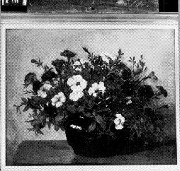 Petunia's Oil Painting by Johannes Evert Hendrik Akkeringa