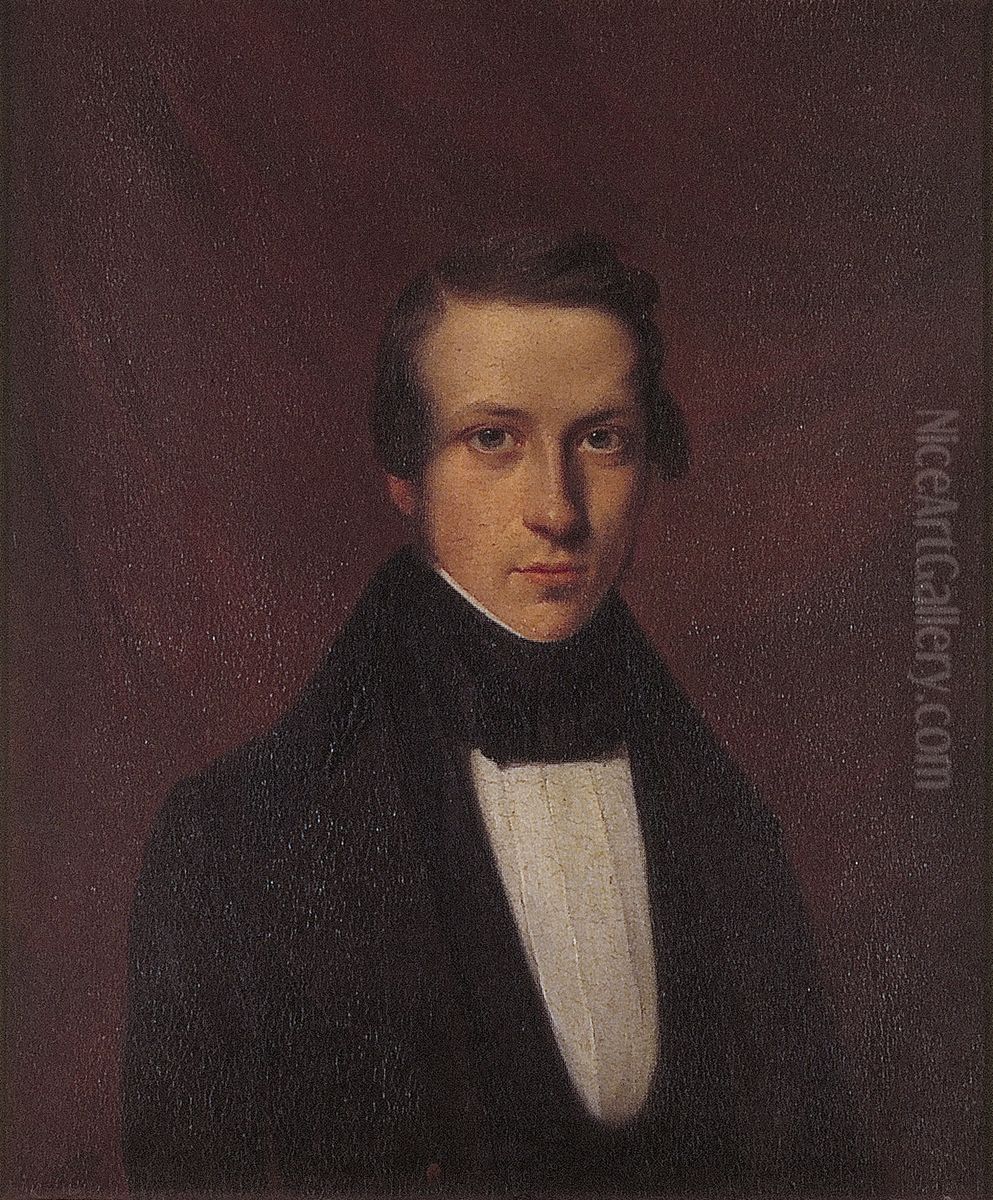 Pieter Johannes Veth (1814-1895) Oil Painting by Izaak Schouman