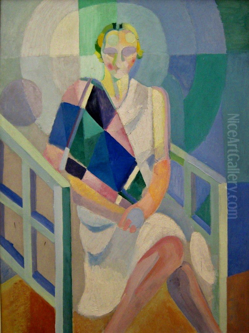 Portrait of Madame Heim Oil Painting by Robert Delaunay