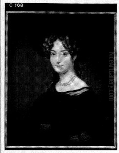 Helena Ida Wiselius (1802-1857). Echtgenote van Jan Tra Kranen Oil Painting by Jean Augustin Daiwaille