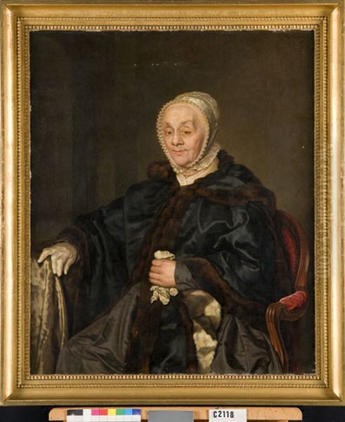 Portrait of Anna Elisabeth Boelen (1743-1824), vrouw van Theodorus Schuurman Oil Painting by Pieter Christoffel Wonder