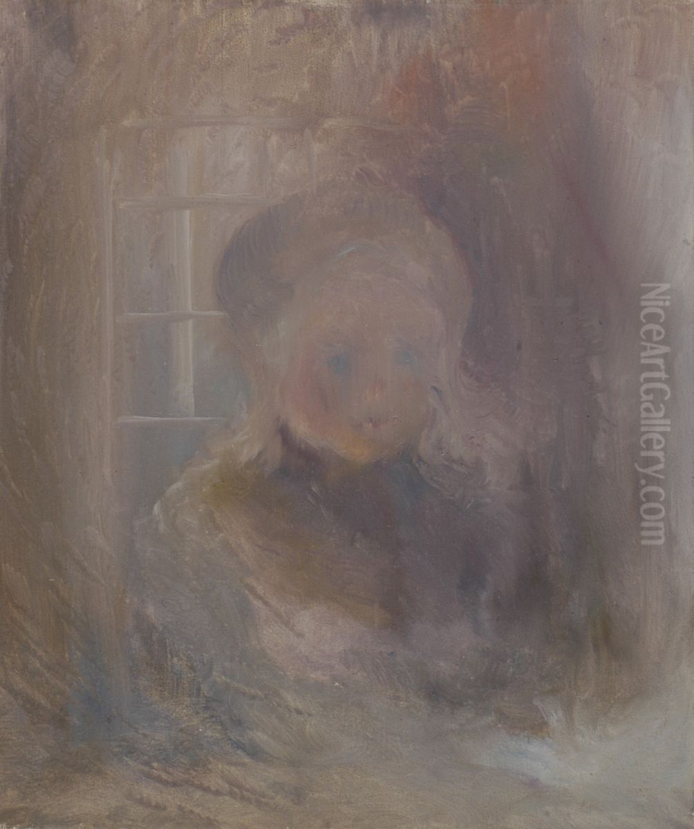 Meisjesportret Oil Painting by Karel Albert Schmidt