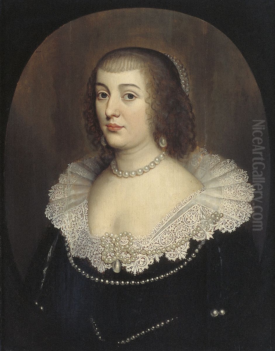 Amalia van Solms (1602-1675). Oil Painting by Gerard van Honthorst
