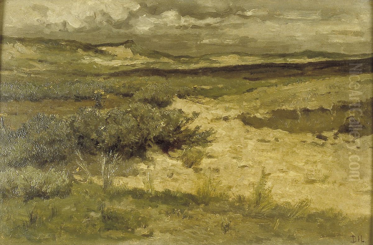 Duinlandschap Oil Painting by Johannes-Hubertus-Leonardus de Haas