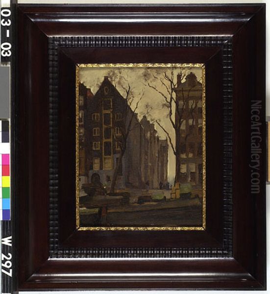 Schippersstraatje te Amsterdam Oil Painting by Willem Witsen