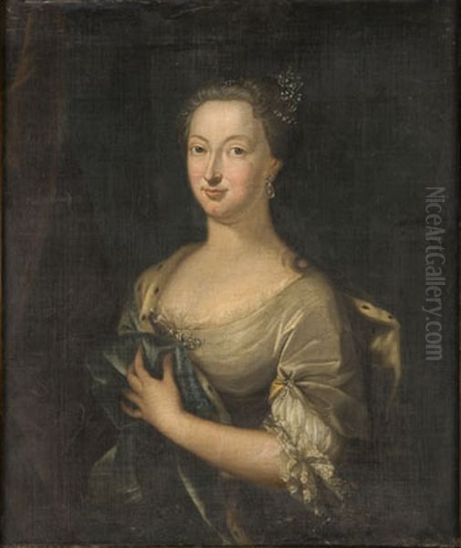 Prinses Anna van Hannover (1709-1759), prinses van Engeland, echtgenote van Willem IV Oil Painting by Johann Friedrich August Tischbein