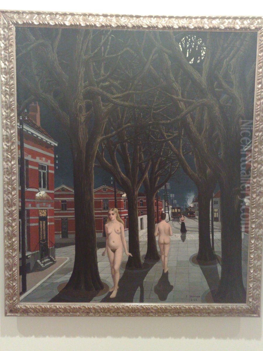 Les Belles de nuit Oil Painting by Paul Delvaux