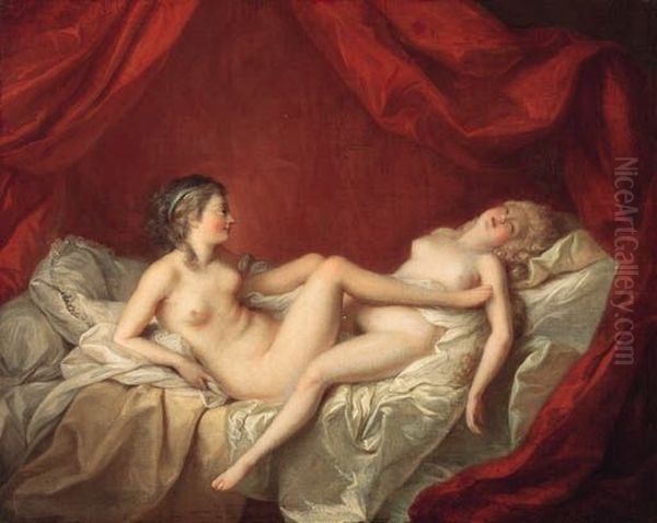 Les Deux Amies Oil Painting by Jean-Jacques Lagrenee
