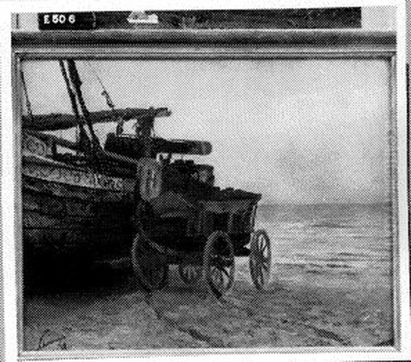 Vissersboot en wagen op het strand bij Scheveningen Oil Painting by Philip Sadee