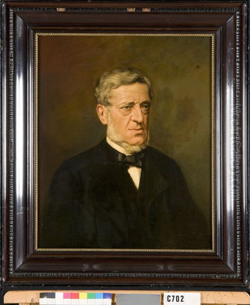 Portrait of Willem van Dam (1814-1883) Oil Painting by Cornelis Cels