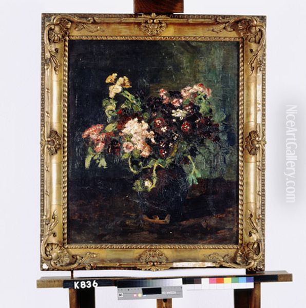 Still Life with Flowers Oil Painting by George Pletser