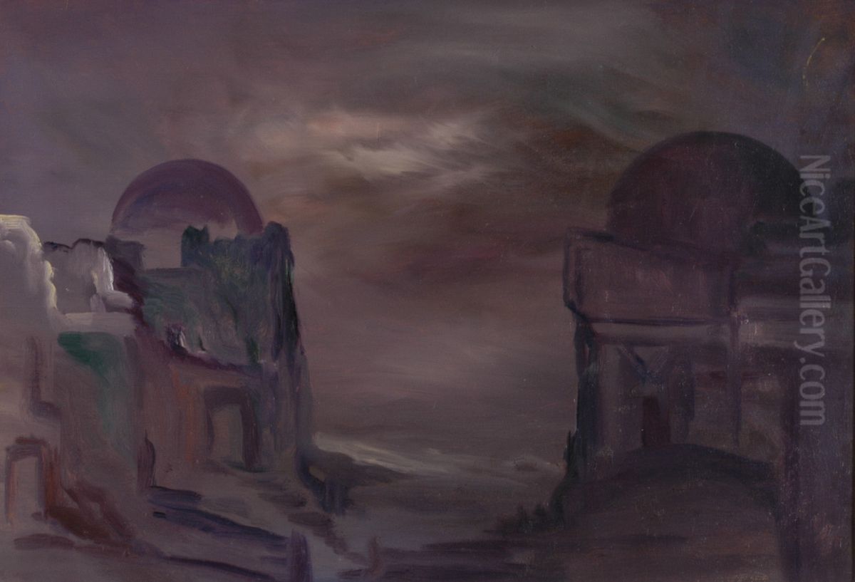 De twee hoogten (voorstudie AB18160) Oil Painting by Karel Albert Schmidt