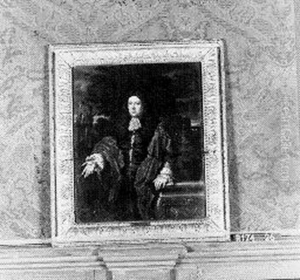 Portret van een man Oil Painting by Gerard Hoet