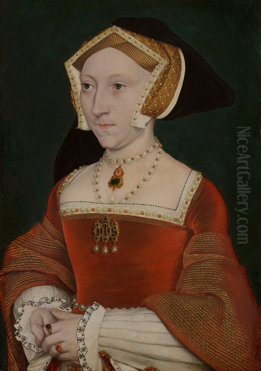 Portret van Jane Seymour (1509?-1537) Oil Painting by Hans Holbein the Younger