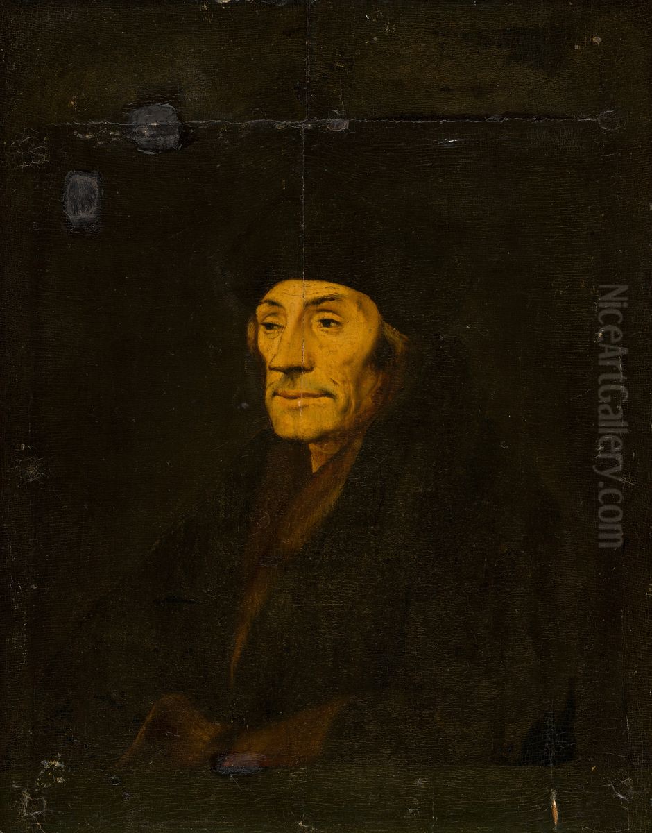 Portrait of Desiderius Erasmus (1466/69-1536) Oil Painting by Hans Holbein the Younger