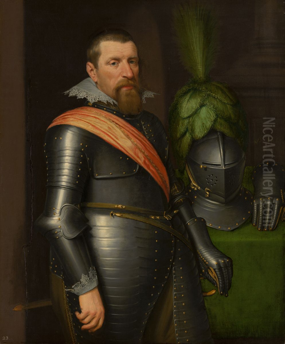 Portrait of an Officer Oil Painting by Jan Van Ravesteyn