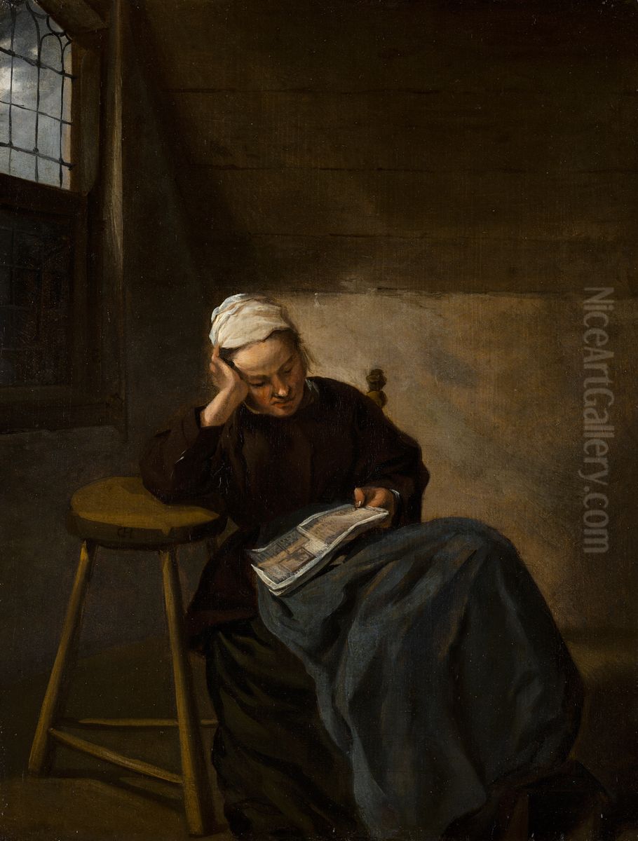 Girl Reading Oil Painting by Nicolaes Hals