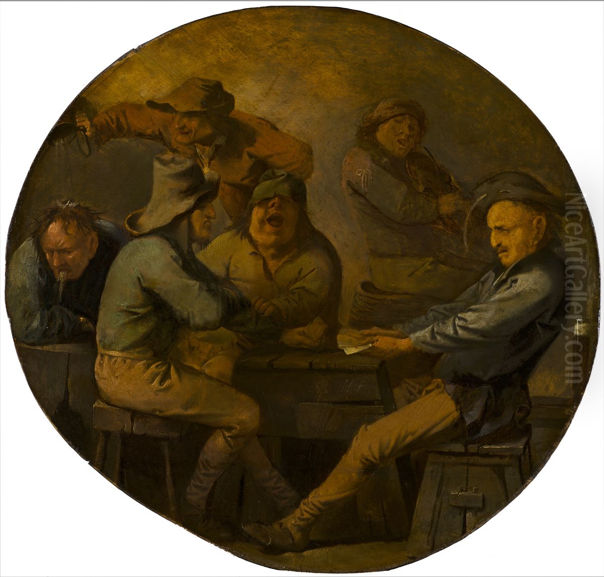 The Card Players Oil Painting by Pieter Quast