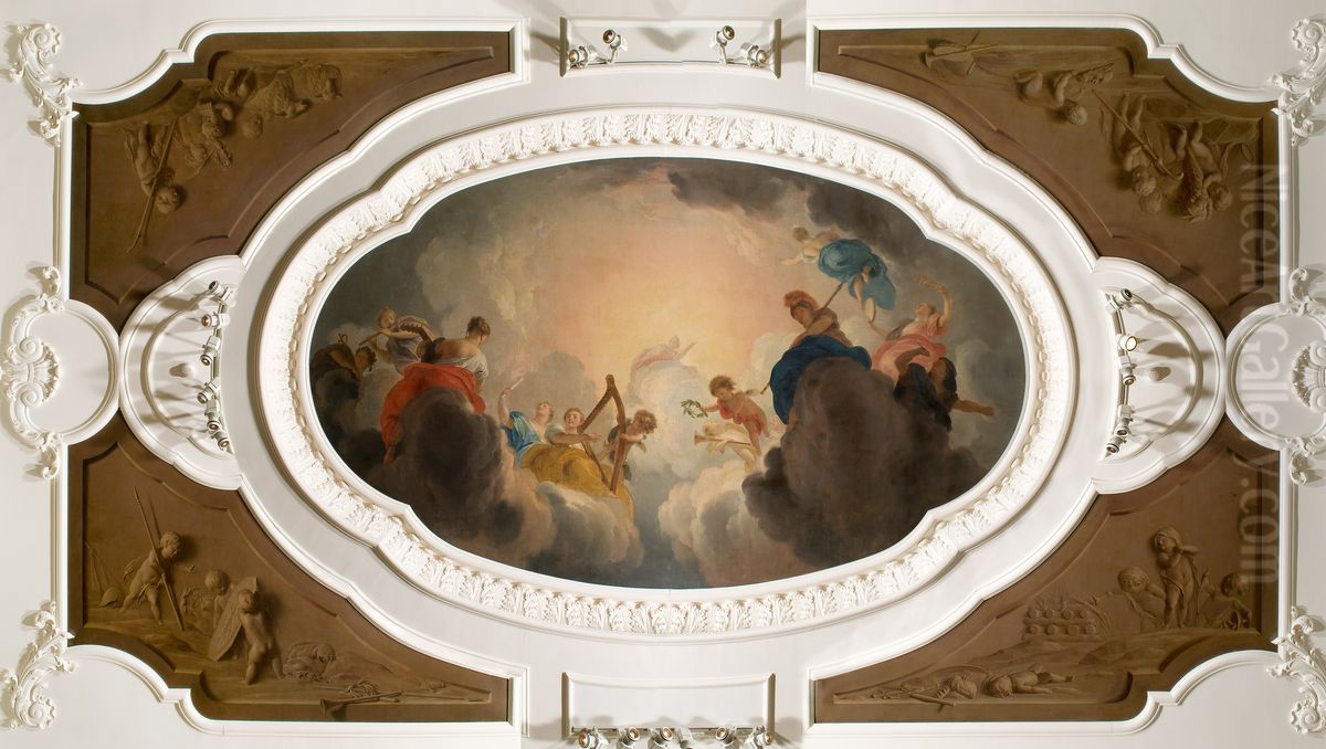 Apollo Surrounded by the Nine Muses Oil Painting by Jacob de Wit