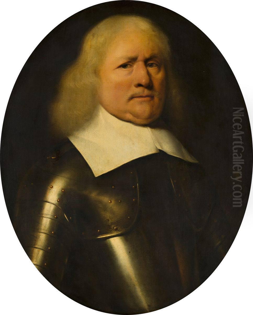 Portrait of Maerten van Juchen (d. 1672/73), commander of the forification of Wesel on the Rhine Oil Painting by Ferdinand Bol