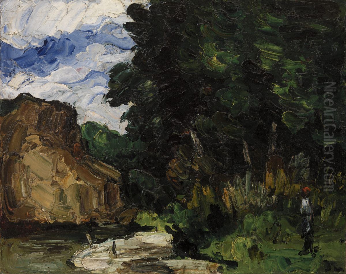 River Bend (Coin de riviere) Oil Painting by Paul Cezanne