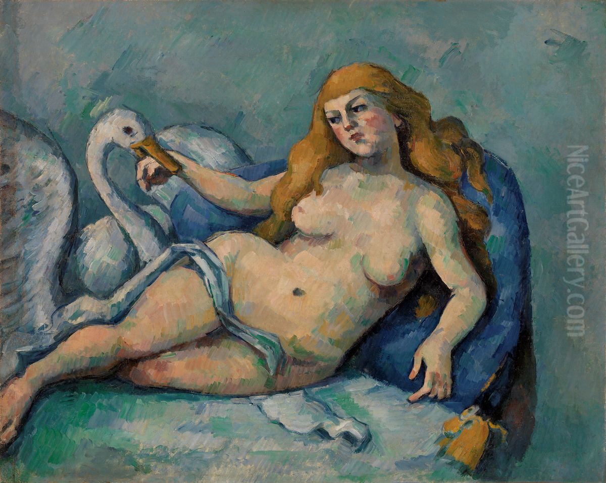 Leda and the Swan (Leda au cygne Oil Painting by Paul Cezanne