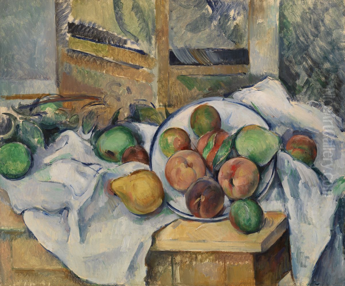 A Table Corner (Un coin de table) Oil Painting by Paul Cezanne