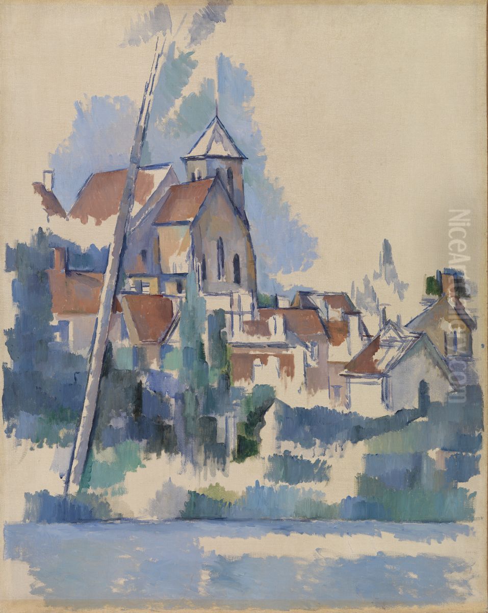 Church at Montigny-sur-Loing (L'Eglise de Montigny-sur-Loing) Oil Painting by Paul Cezanne