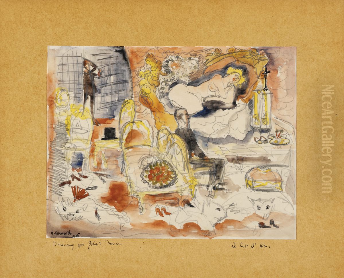 Count Muffat Discovers Nana with the Marquis de Chouard Oil Painting by Charles Demuth