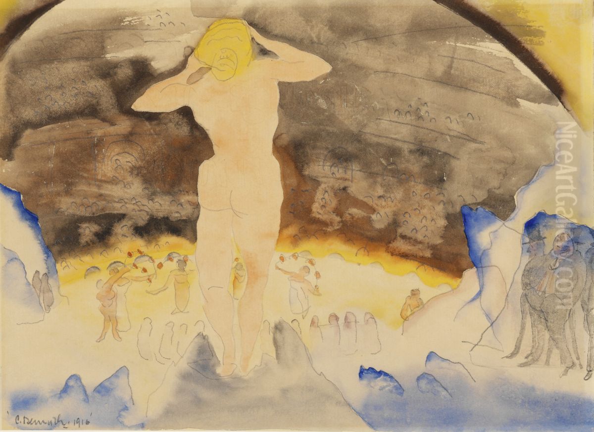 Count Muffat's First View of Nana at the Theatre Oil Painting by Charles Demuth