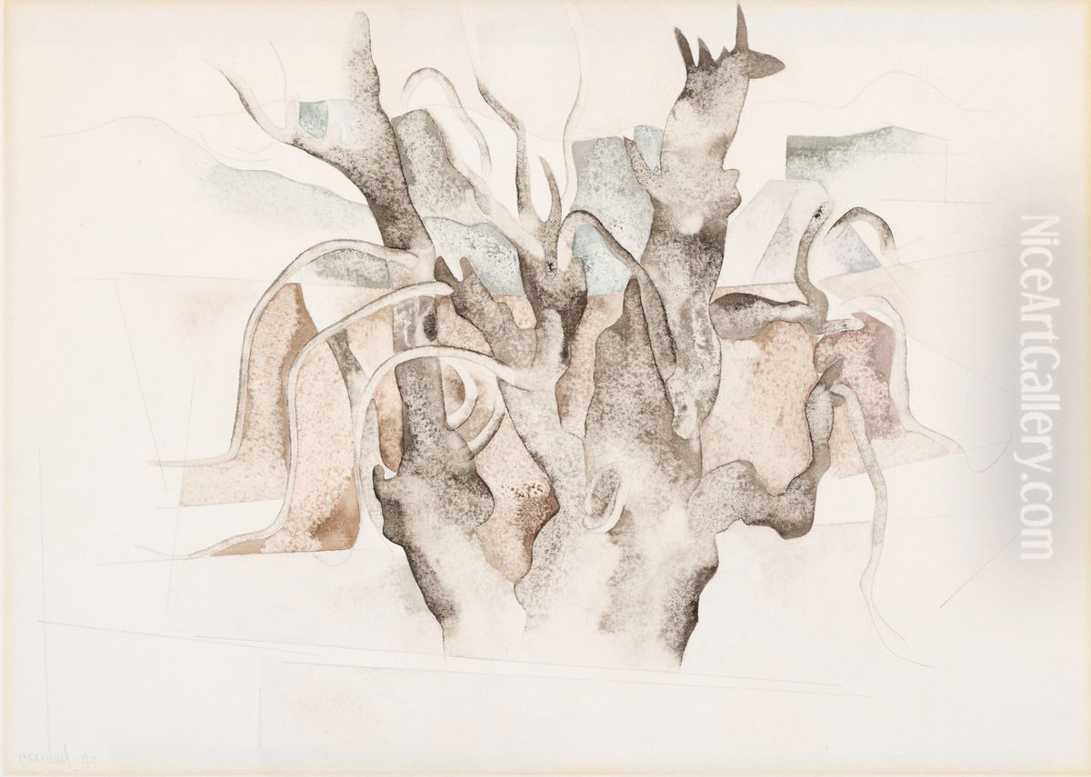 Tree Oil Painting by Charles Demuth