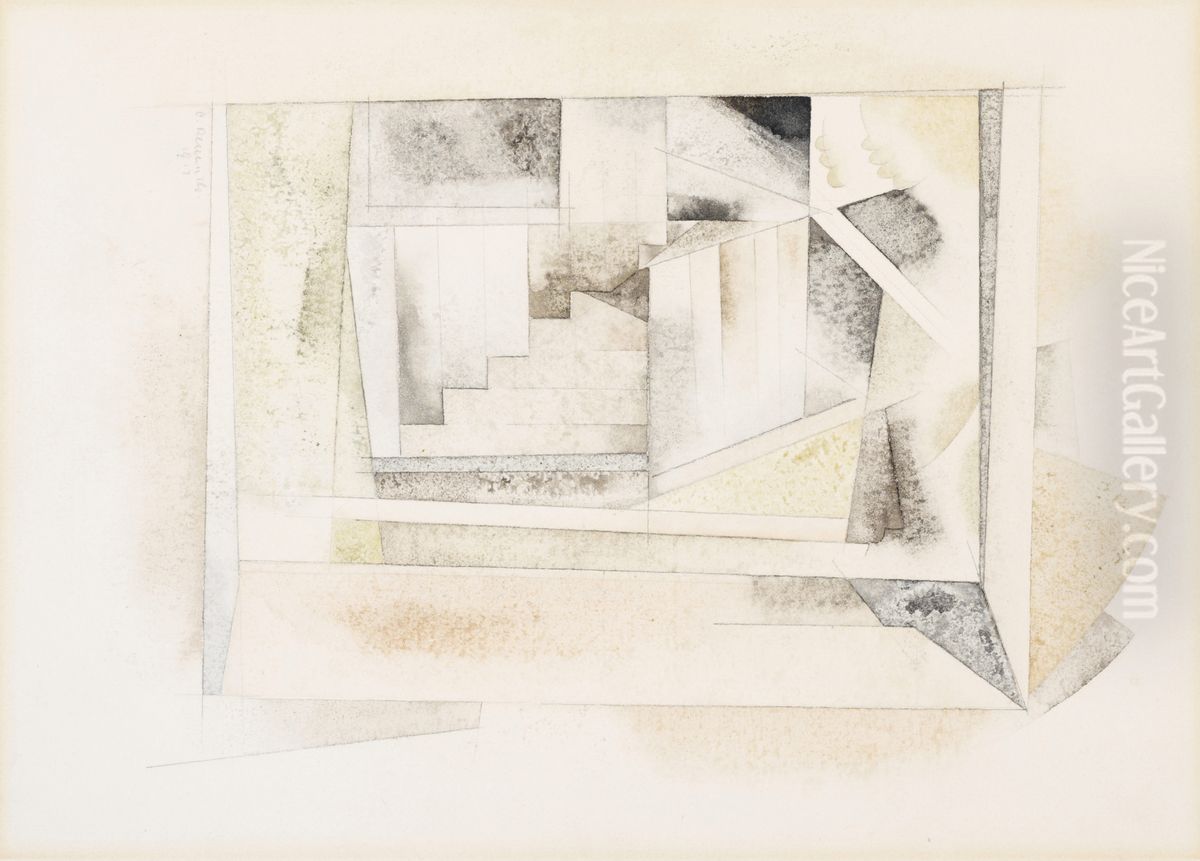 Stairway Oil Painting by Charles Demuth