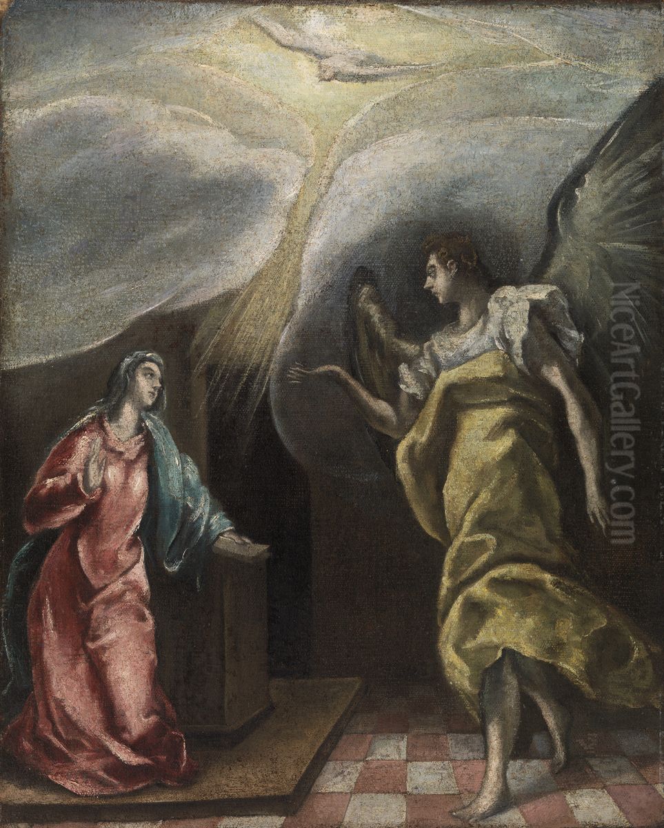 Annunciation Oil Painting by El Greco
