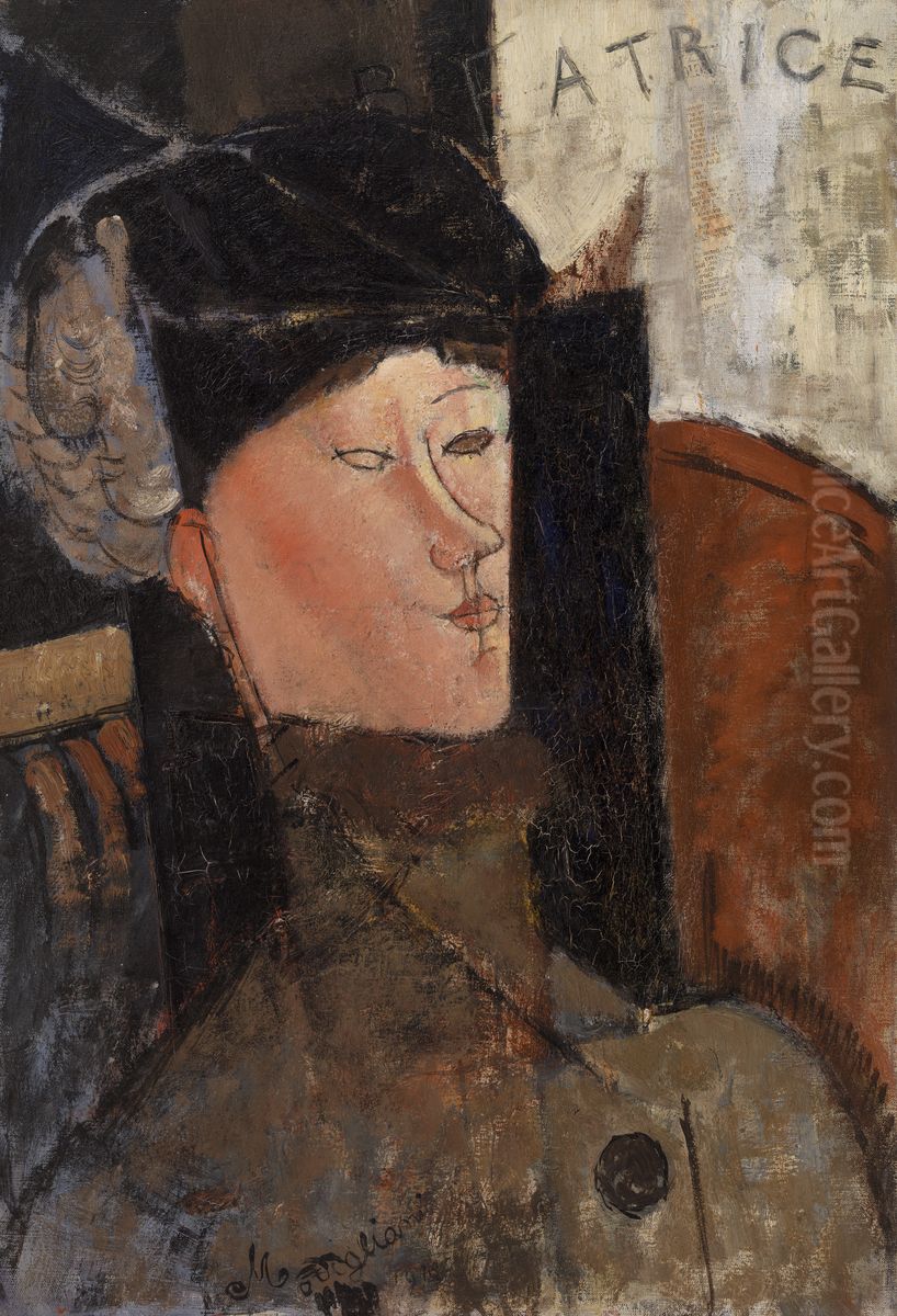 Beatrice (Portrait de Beatrice Hastings) Oil Painting by Amedeo Modigliani
