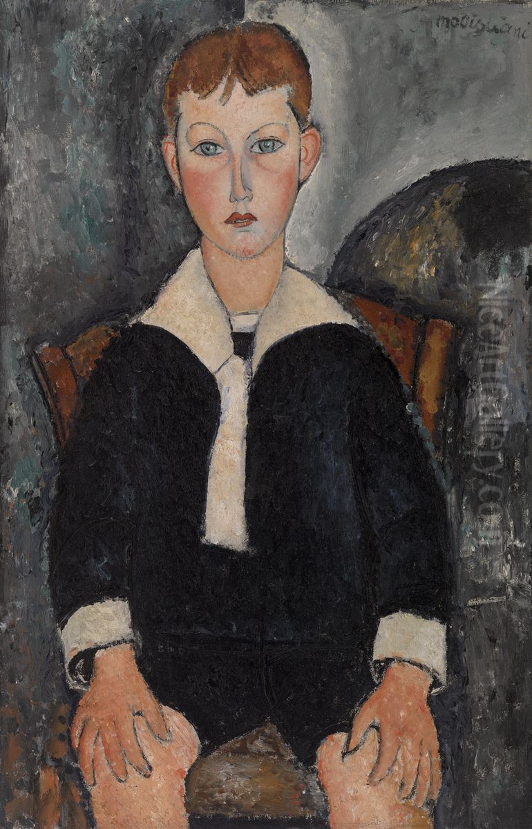 Boy in Sailor Suit Oil Painting by Amedeo Modigliani