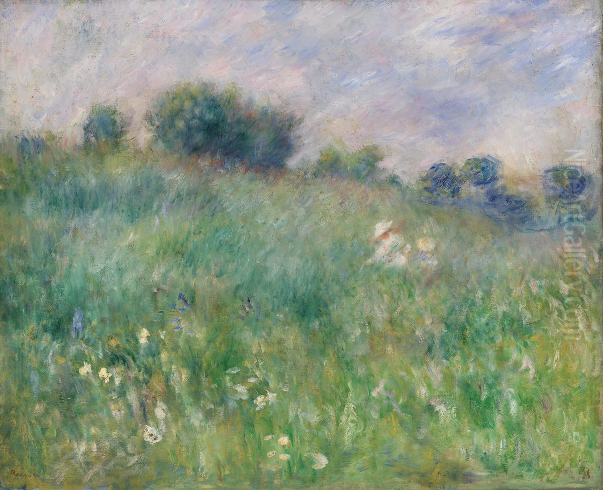 Meadow (La Prairie) Oil Painting by Pierre Auguste Renoir